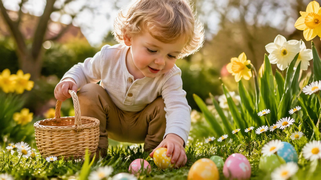 Pâques avec un tout-petit : chasse aux œufs stress-free et alternatives au chocolat